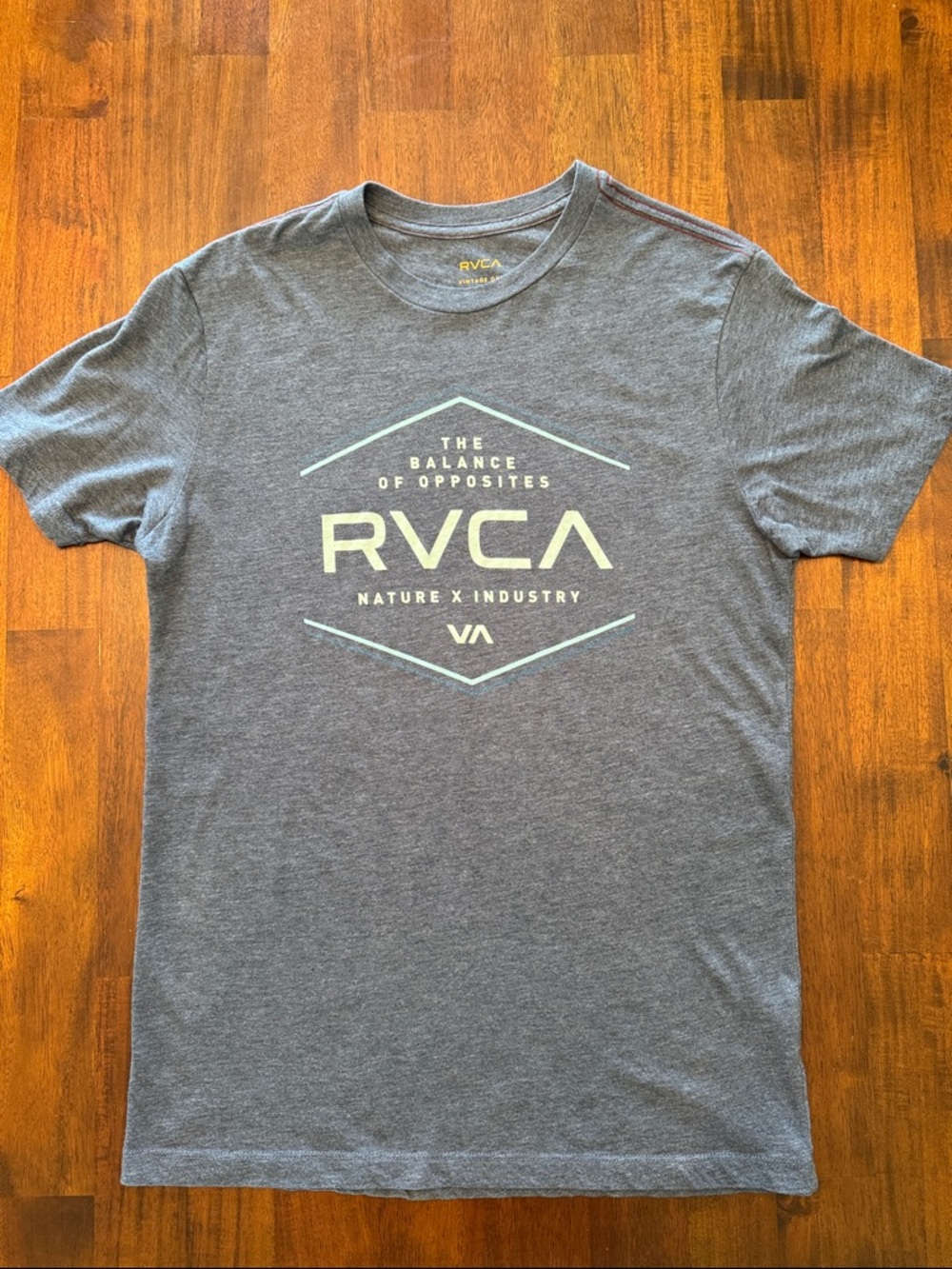 Mens RVCA Short Sleeve Logo Graphic T-Shirt